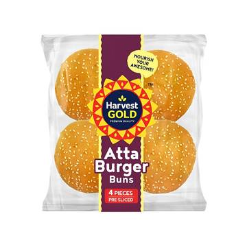 Harvest Gold Atta Burger Bun